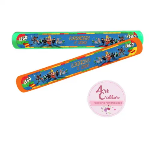 25 Pulseiras Bate Enrola Lego