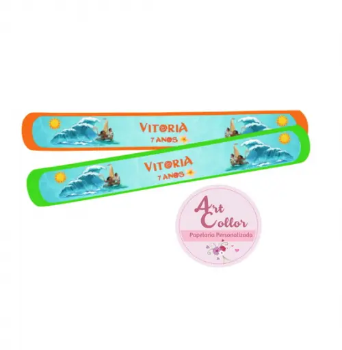 25 Pulseiras Bate Enrola Moana