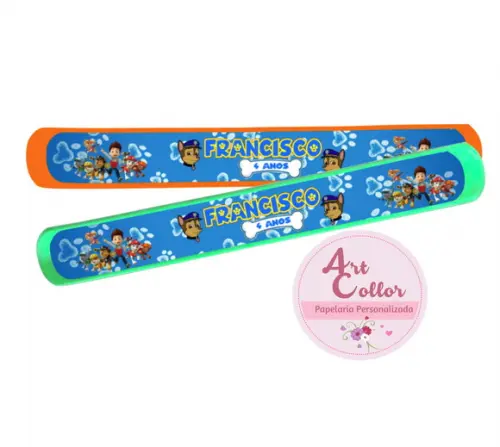 25 Pulseiras Bate Enrola Patrulha Canina