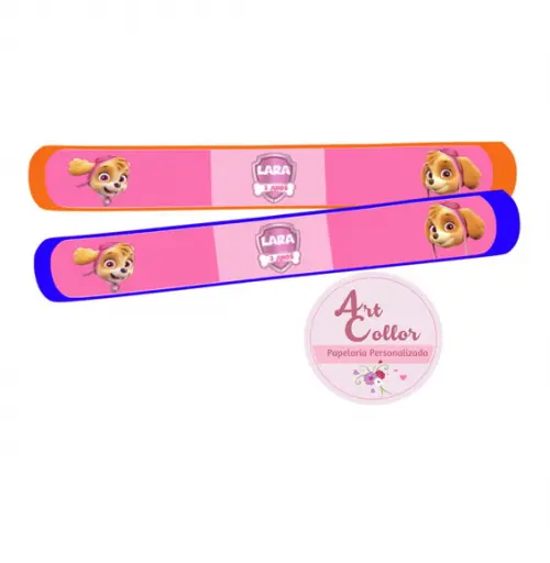25 Pulseiras Bate Enrola Skye Patrulha Canina