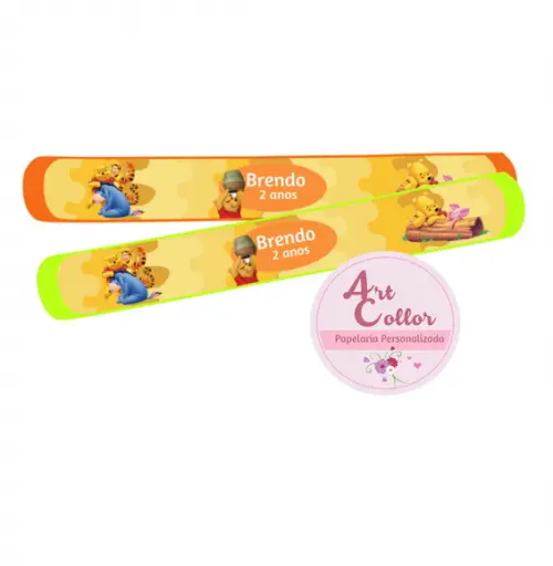 25 Pulseiras Bate Enrola Ursinho Pooh