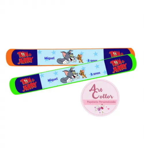 25 Pulseiras Bate Enrola Tom e Jerry