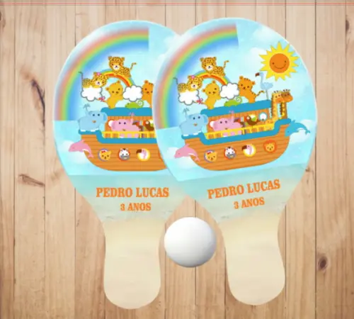 15 pares de Raquetes de Ping Pong Personalizadas Arca de Noe