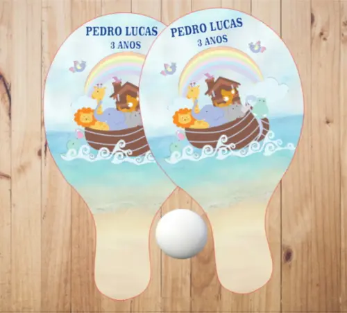 15 pares de Raquetes de Ping Pong Personalizadas Arca de Noe