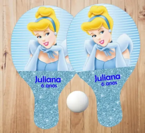 15 pares de Raquetes de Ping Pong Personalizadas Cinderela
