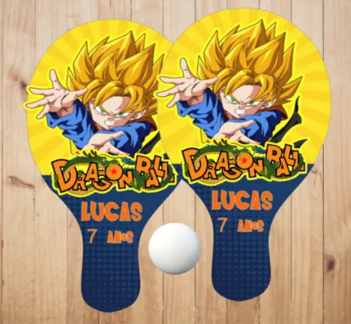 15 pares de Raquetes de Ping Pong Personalizadas Dragon Ball