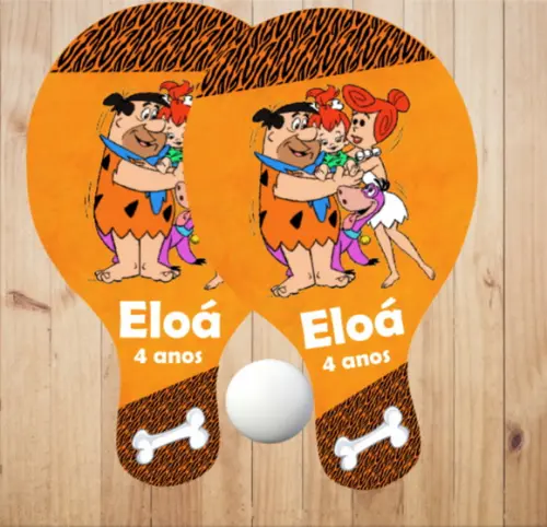 15 pares de Raquetes de Ping Pong Personalizadas Flinstones