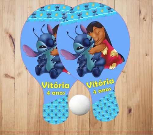 15 pares de Raquetes de Ping Pong Personalizadas Lilo e Stitch