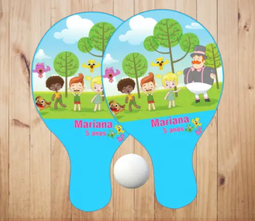 15 pares de Raquetes de Ping Pong Personalizadas Mundo Bita