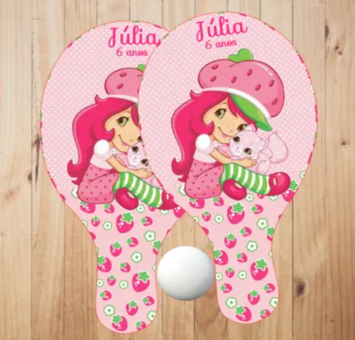 15 pares de Raquetes de Ping Pong Personalizadas Moranguinho