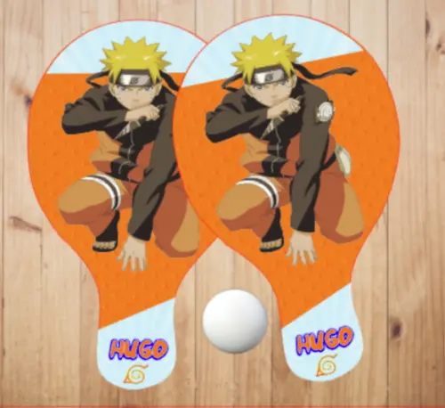 15 pares de Raquetes de Ping Pong Personalizadas Naruto