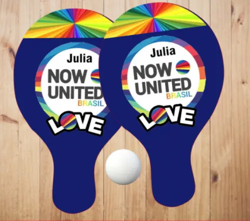 15 pares de Raquetes de Ping Pong Personalizadas Now United