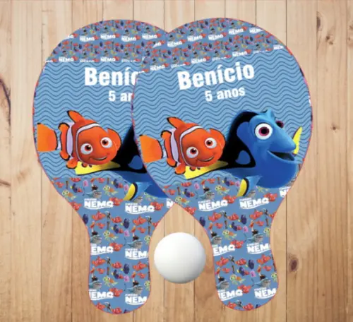 15 pares de Raquetes de Ping Pong Personalizadas Procurando Nemo