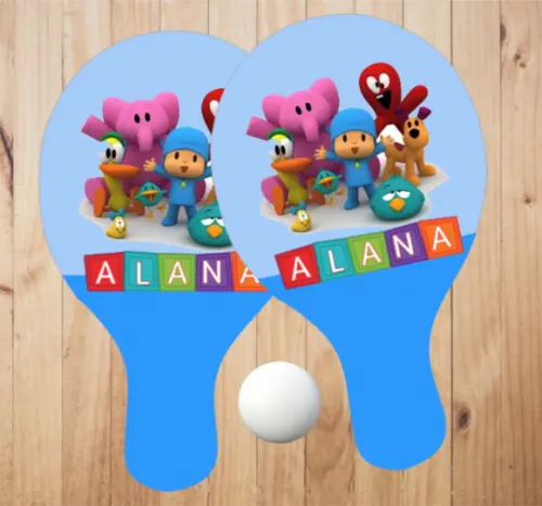 15 pares de Raquetes de Ping Pong Personalizadas Pocoyo
