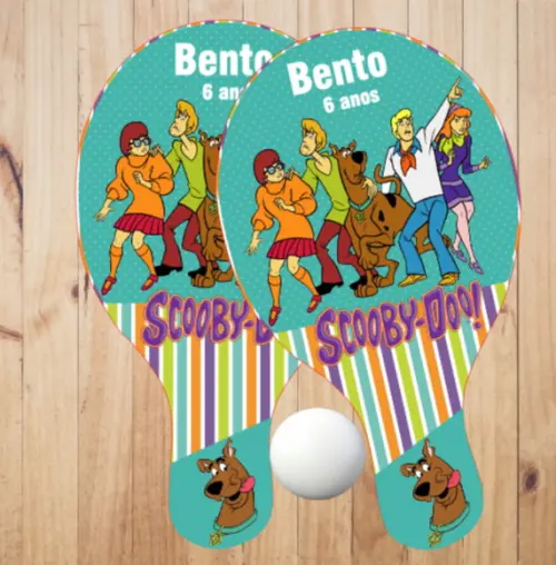 15 pares de Raquetes de Ping Pong Personalizadas Scooby Doo