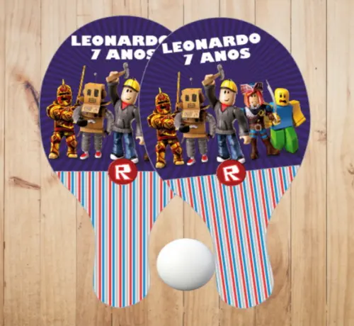 15 pares de Raquetes de Ping Pong Personalizadas Roblox