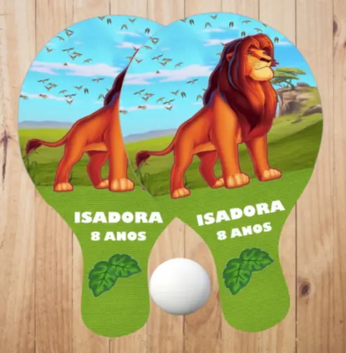 15 pares de Raquetes de Ping Pong Personalizadas Rei Leão