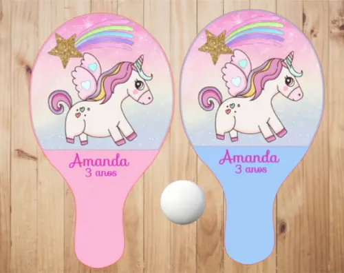 15 pares de Raquetes de Ping Pong Personalizadas Unicornio