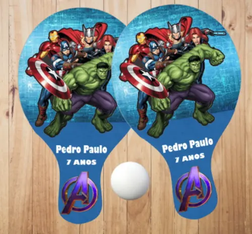 15 pares de Raquetes de Ping Pong Personalizadas Vingadores