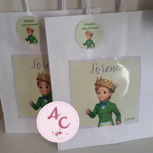 20 Sacolas de Papel Sofia + Tag