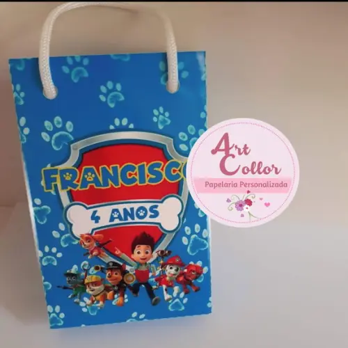 15 Sacolinhas Personalizadas Patrulha Canina
