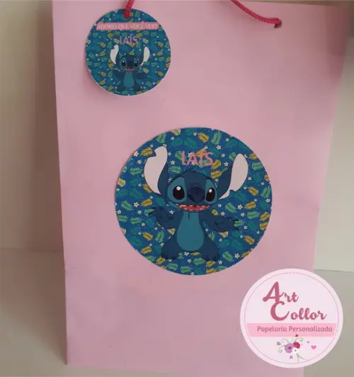 20 Sacolas de Papel Stitch