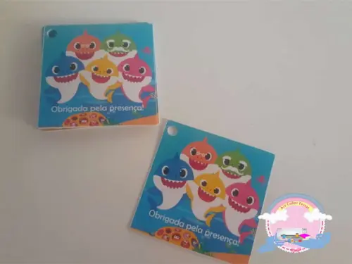 30 Tags Quadrada Baby Shark