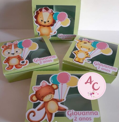 10 Caixas para 4 Doces safari