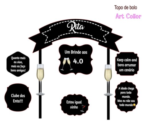 Topo de Bolo 40 anos