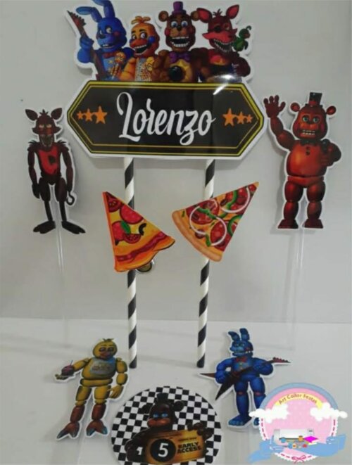 Topo de Bolo Five Nights At Freddy