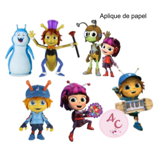 100 Apliques de Papel beat bugs