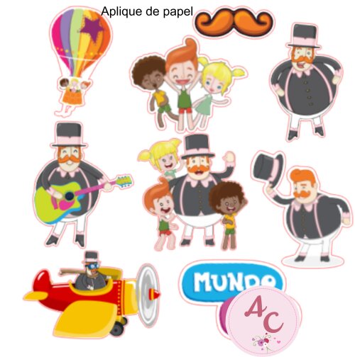 100 Apliques de Papel mundo bita