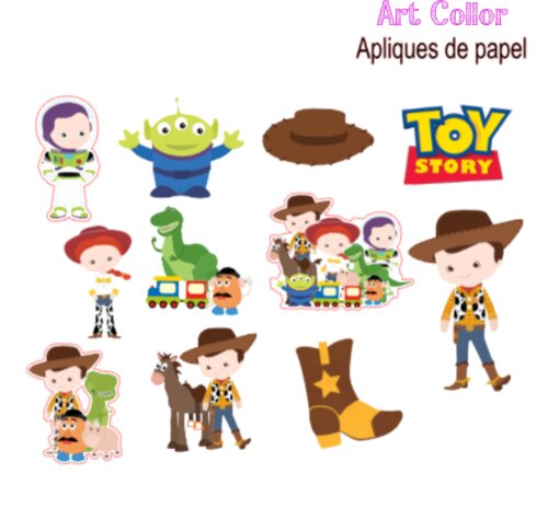 100 Apliques de Papel toy store cute