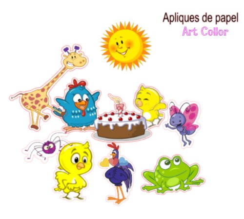 100 Apliques de Papel galinha pintadinha