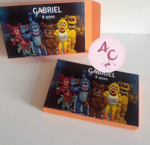 10 Caixas chocolate  Kit Kat Five Nights At Freddy