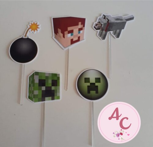 50 Topper para Doces Minecraft