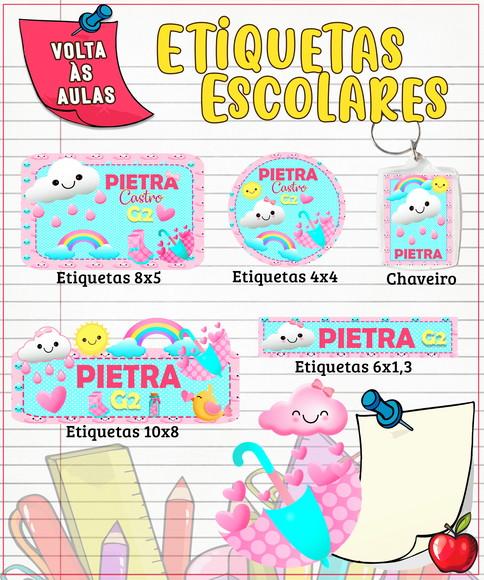 Arquivo de Corte - Chuva de Amor Etiqueta Escolar