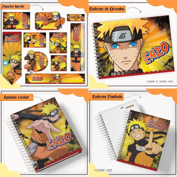 Arquivo de Corte - Etiqueta Escolar Naruto #10362