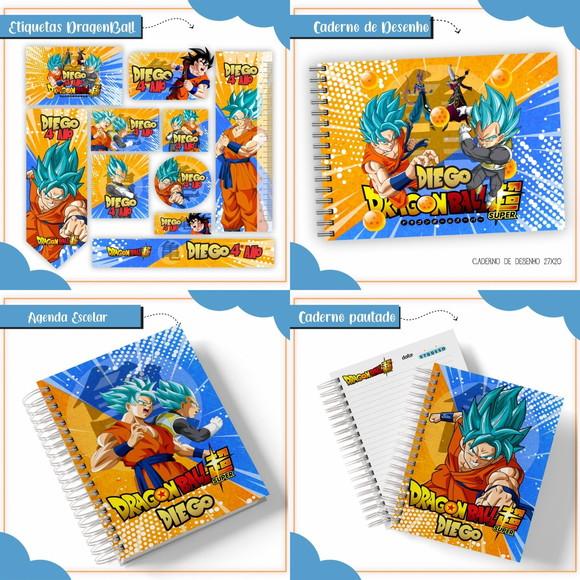 Arquivo de Corte - Etiqueta Escolar Dragonbol Z #10360