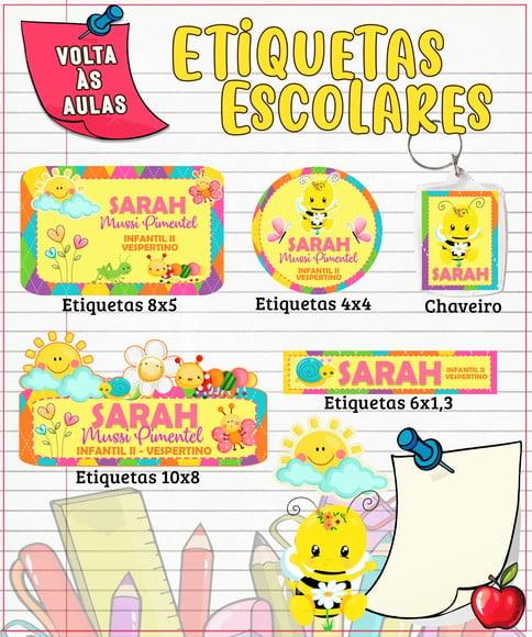 Arquivo de Corte - Jardim Etiqueta Escolar