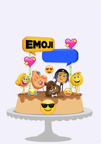 Arquivo de Corte - Topo de Bolo Emojis #961