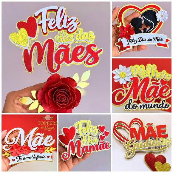 Arquivo de Corte-combo Topos de Bolo Dia das Mães #10536