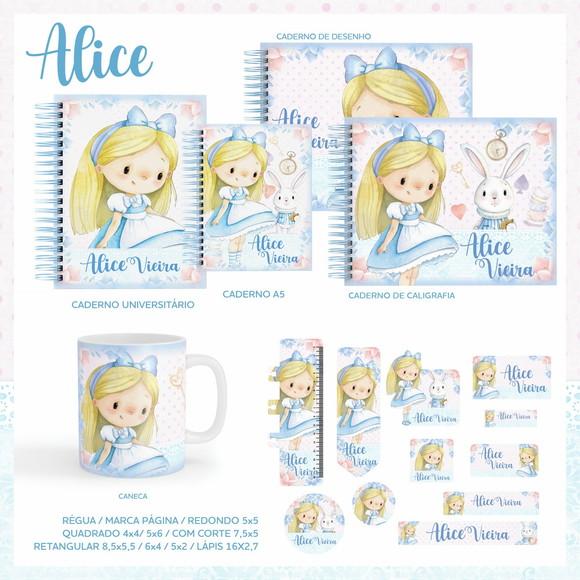 Arquivo Digital - Etiqueta Escolar (alice) #10470