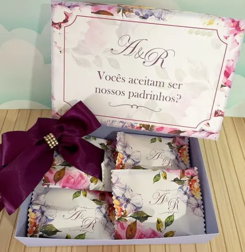Arquivo de Corte - Caixa para Padrinhos Casamento #873