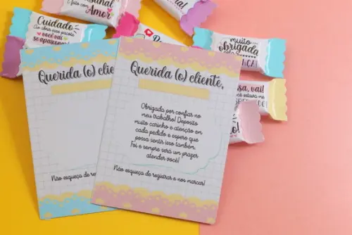 Arquivo de Corte - Card Balinha para Clientes #489
