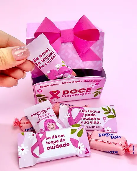 Arquivo de Corte - Dispenser Balinhas Outubro Rosa #10319