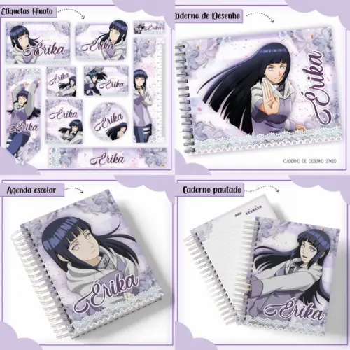 Arquivo de Corte - Etiqueta Escolar Hinata #10361