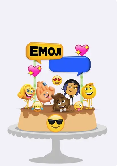 Arquivo de Corte - Topo de Bolo Emojis #961