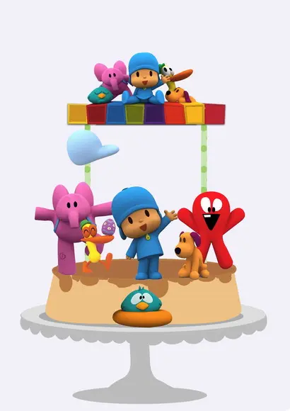 Arquivo de Corte - Topo de Bolo Pocoyo #974