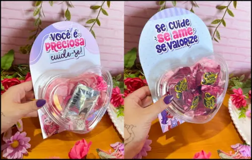 Arquivo de Corte-card Embalagem Coração Dia da Mulher#10495